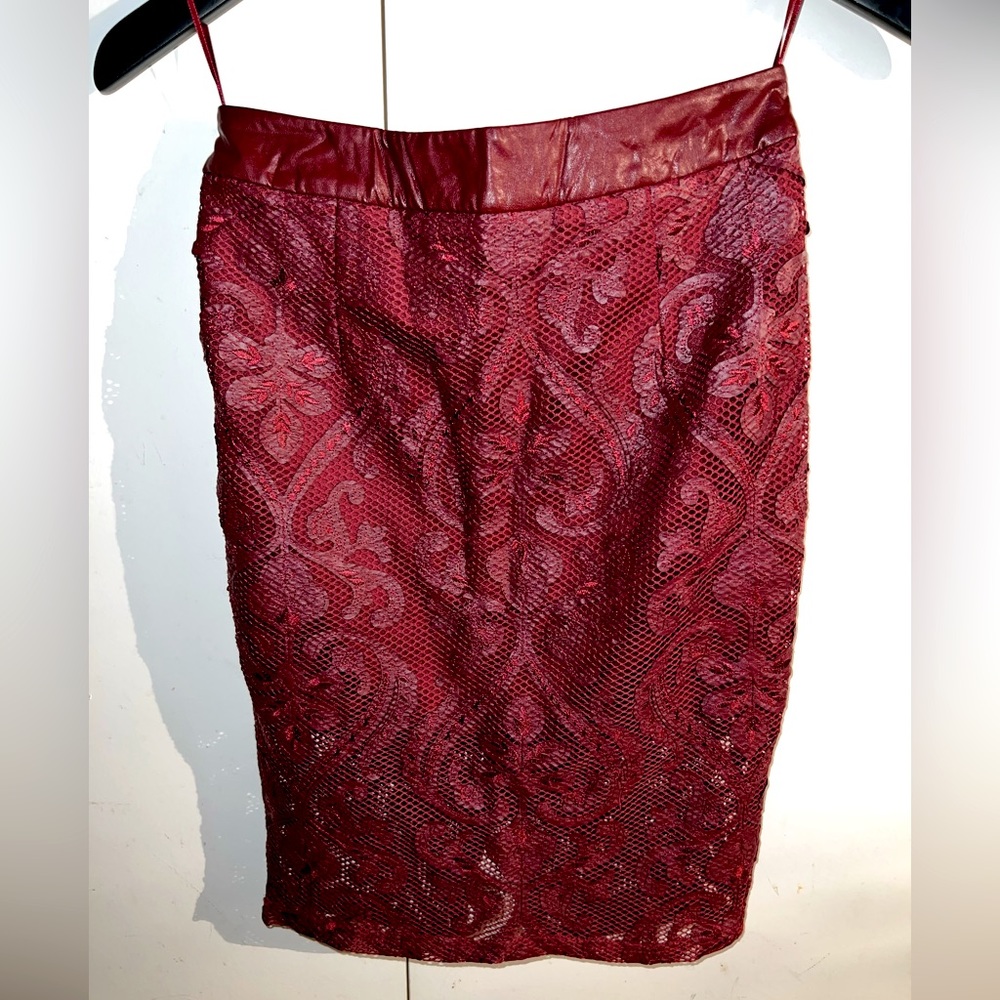 Red Lace Skirt